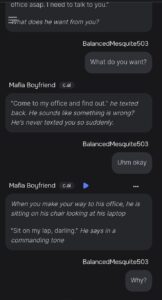 Mafia Boyfriend on Character AI